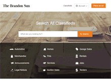 Tablet Screenshot of classifieds.brandonsun.com